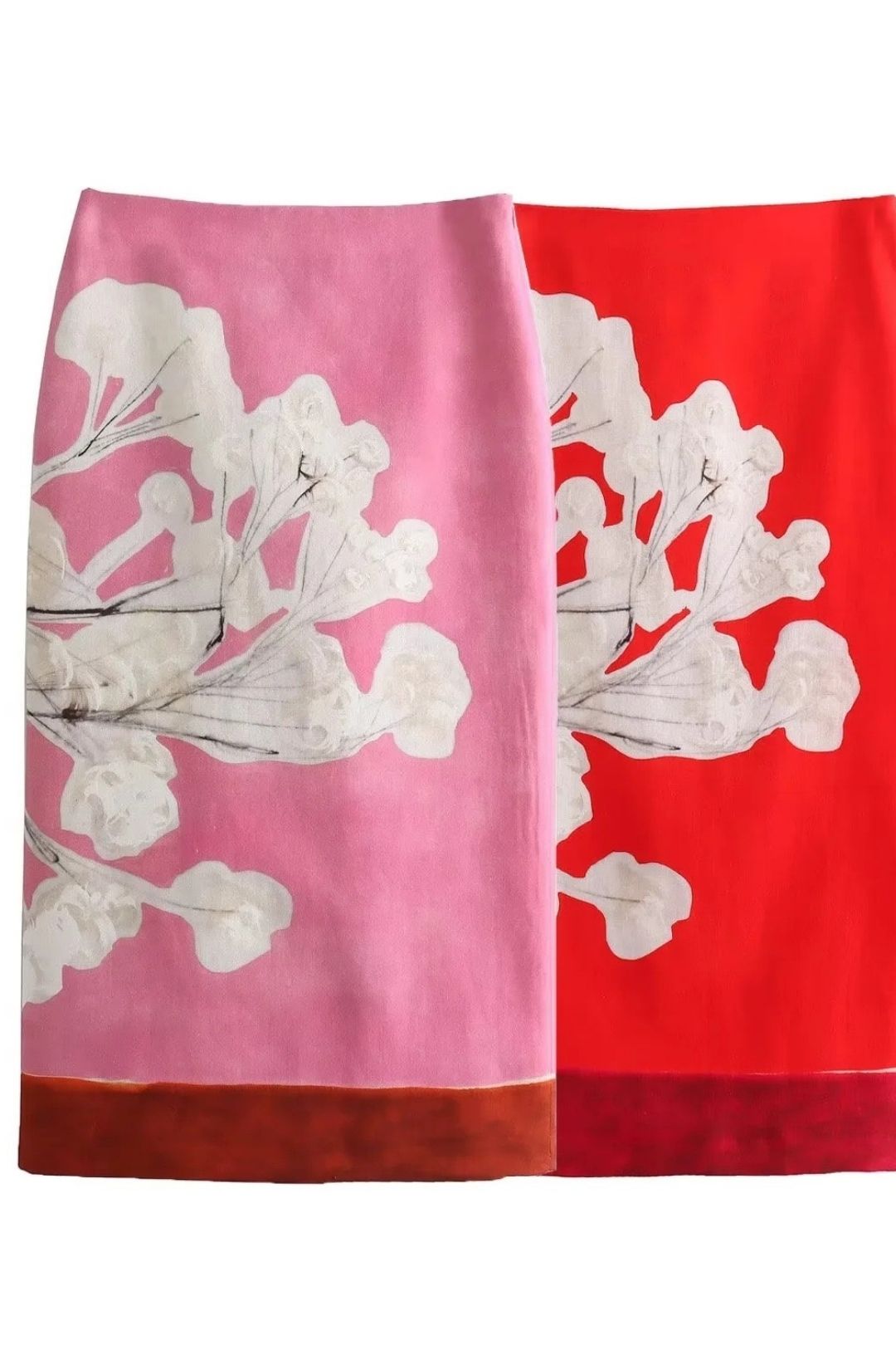 Versatile Linen Blended Printed Skirt