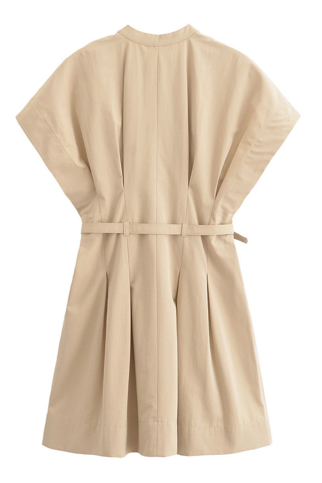 New Summer Women's Pleated Short Belted Dress