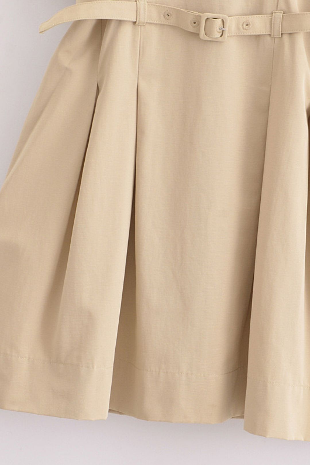 New Summer Women's Pleated Short Belted Dress