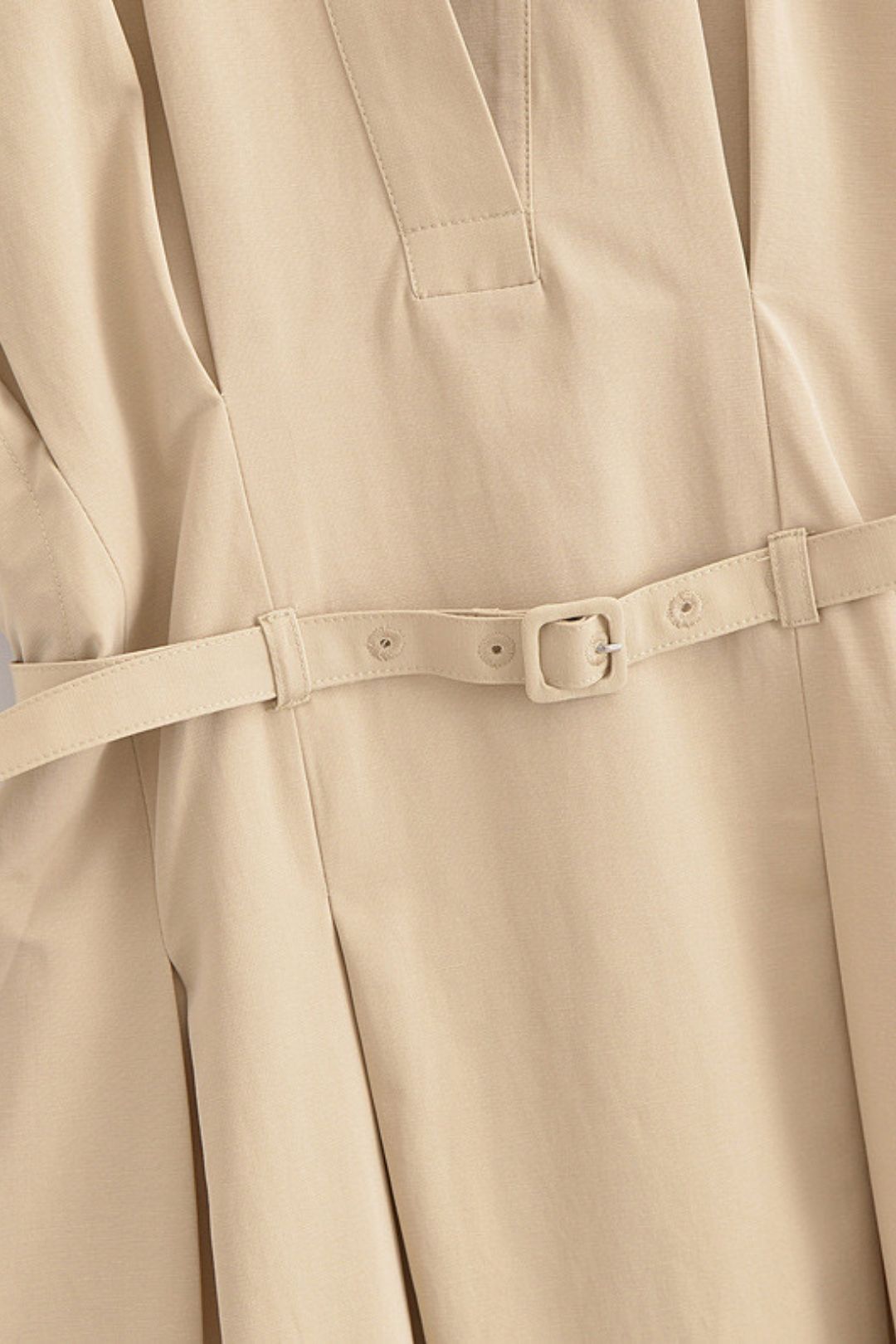 New Summer Women's Pleated Short Belted Dress