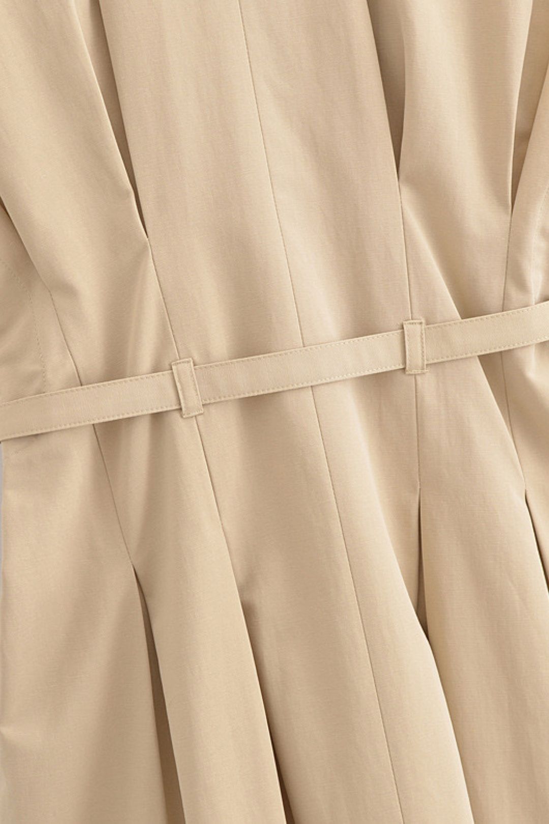 New Summer Women's Pleated Short Belted Dress