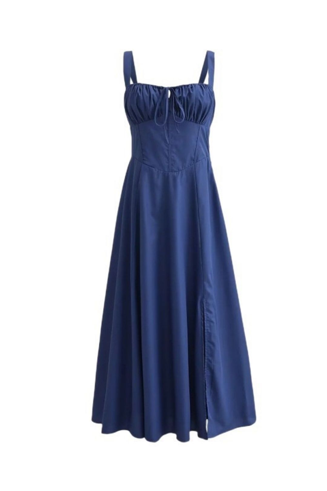 New Style Fresh Slim Chest Strap Long Suspender Midi Dress
