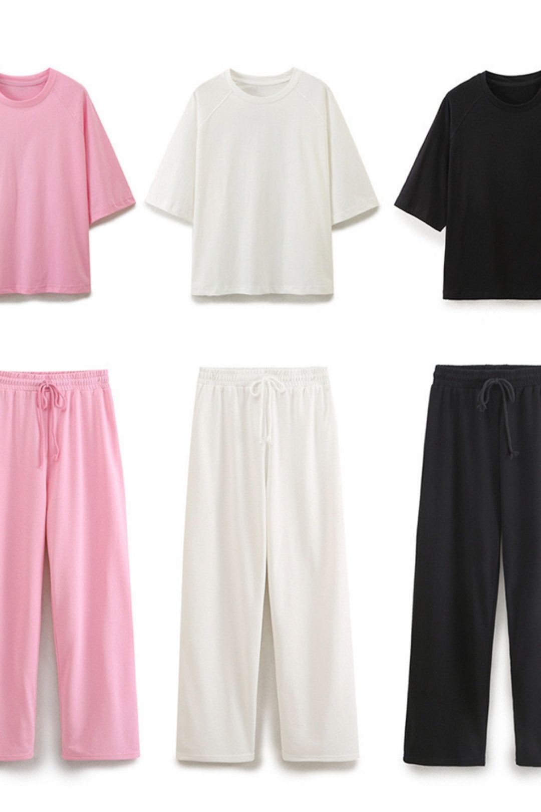 T-shirt Double-sided Fabric Jogging  Pants  Suit
