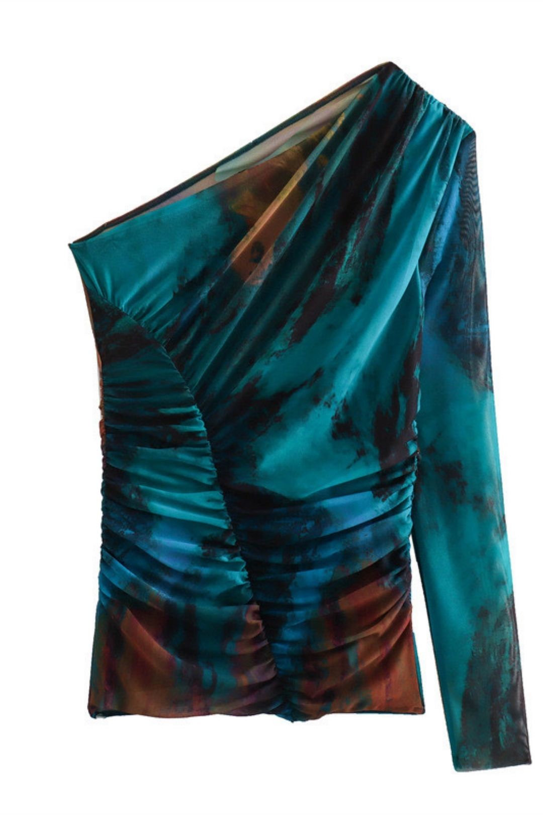 Silk Print Top + Printed Silk Skirt