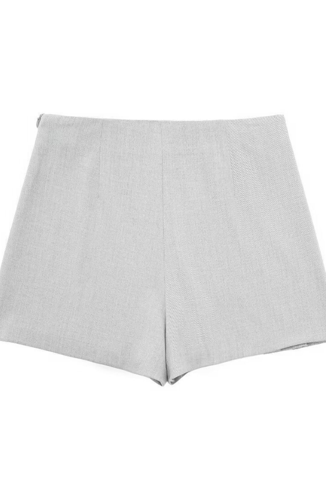 Short Long-sleeved Shirt + High-waisted Pleated Skirt