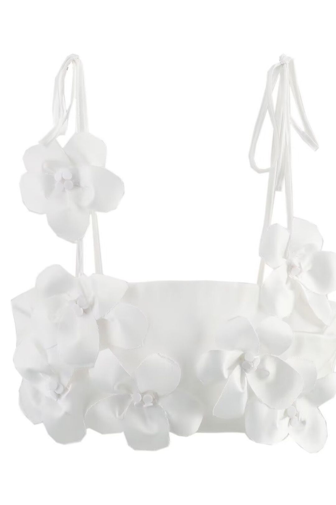 Sexy Three-dimensional Flower-decorated Camisole Short Top