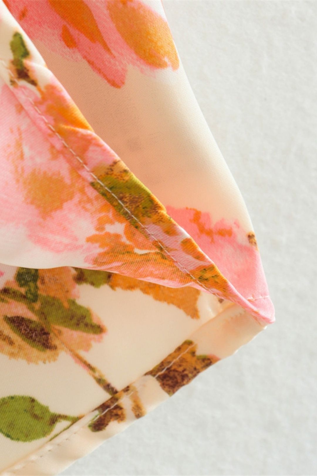 Printed Silk Satin Texture Drape Shirt