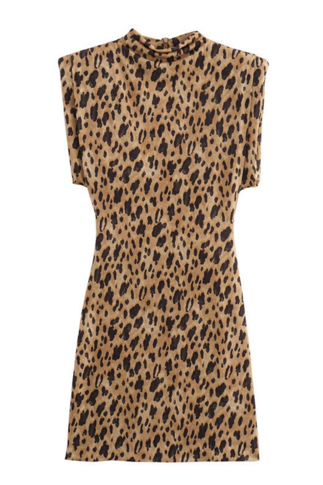 Animal Print Slimming Short Dress