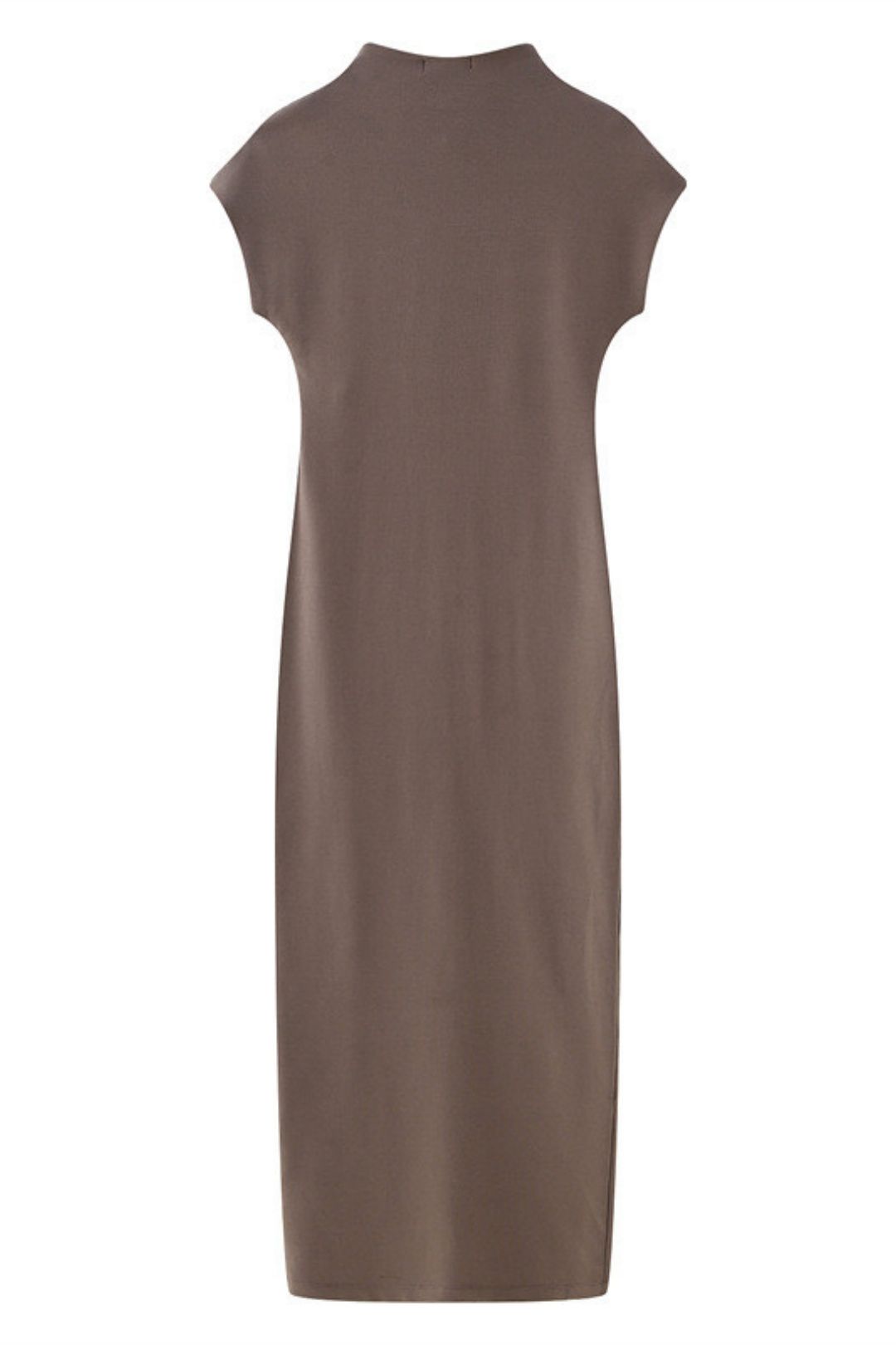 Round Neck Short-sleeved Cotton Midi Dress