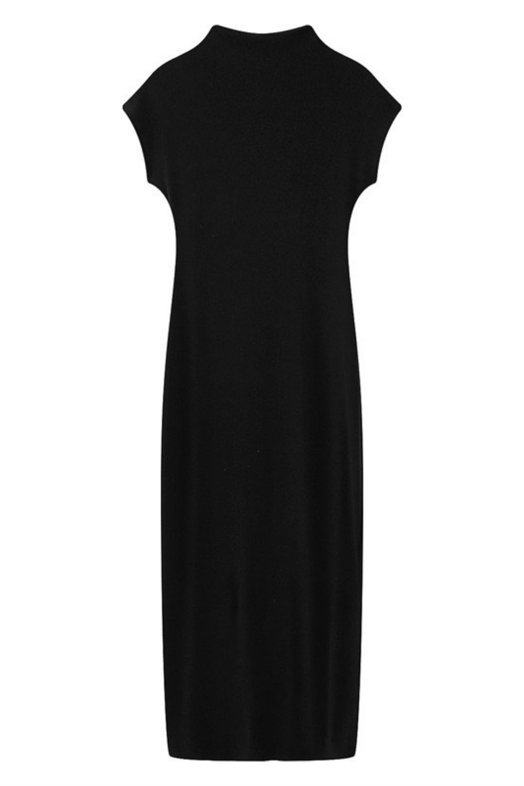 Round Neck Short-sleeved Cotton Midi Dress