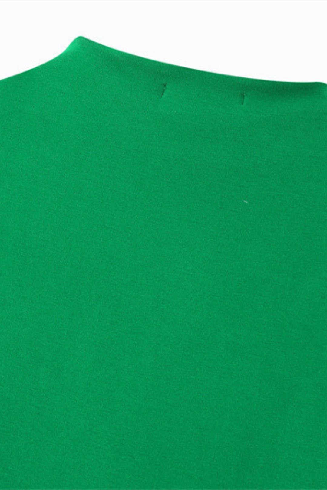 Round Neck Short-sleeved Cotton Midi Dress