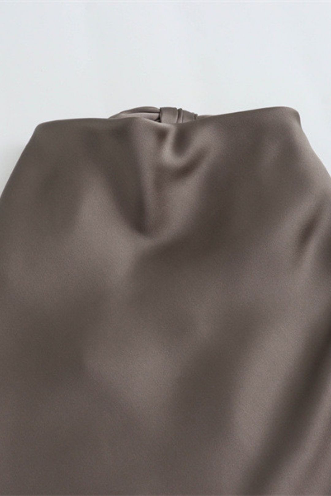 Swing Collar Sleeveless Backless Silk Satin Dress