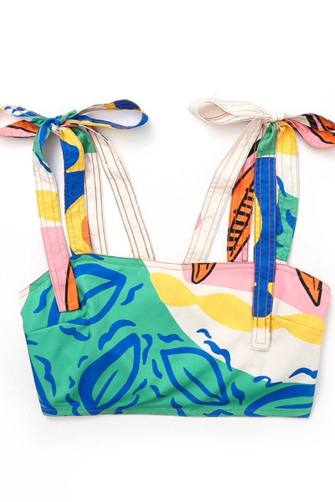 Printed Vest + High Waist Skirt Suit