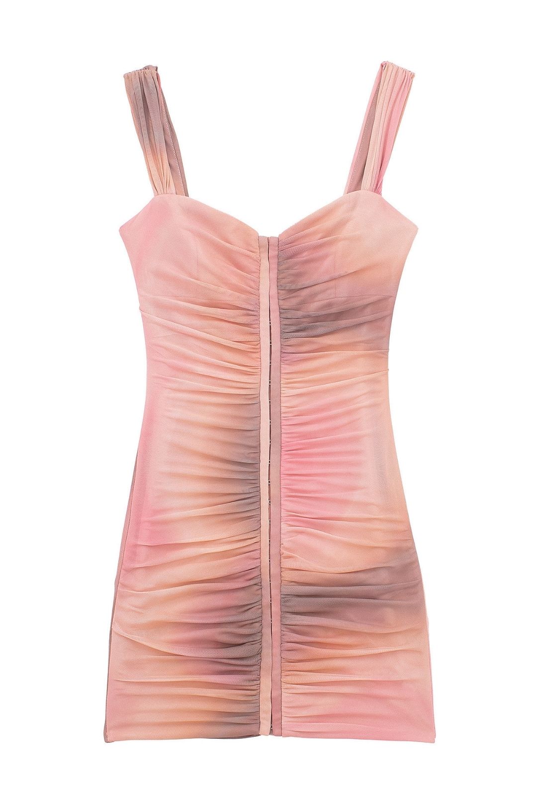 Sexy Printed Tulle Short Slim Dress