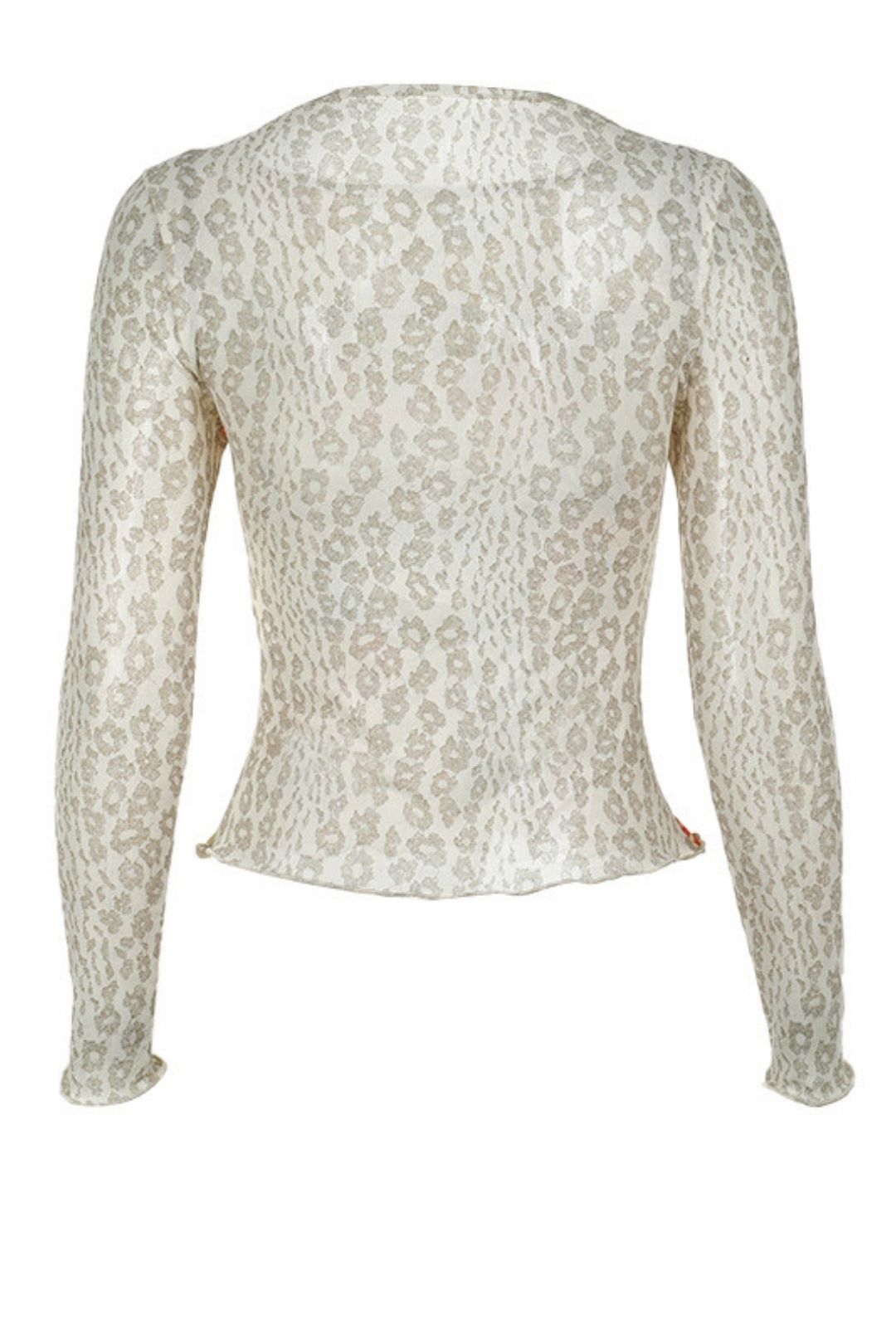 Slim Printed Mesh T-shirt Tops