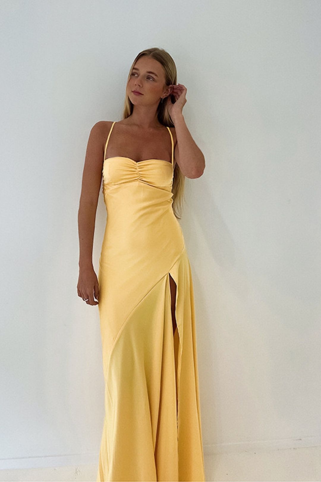 Slit And Slim Long Dress