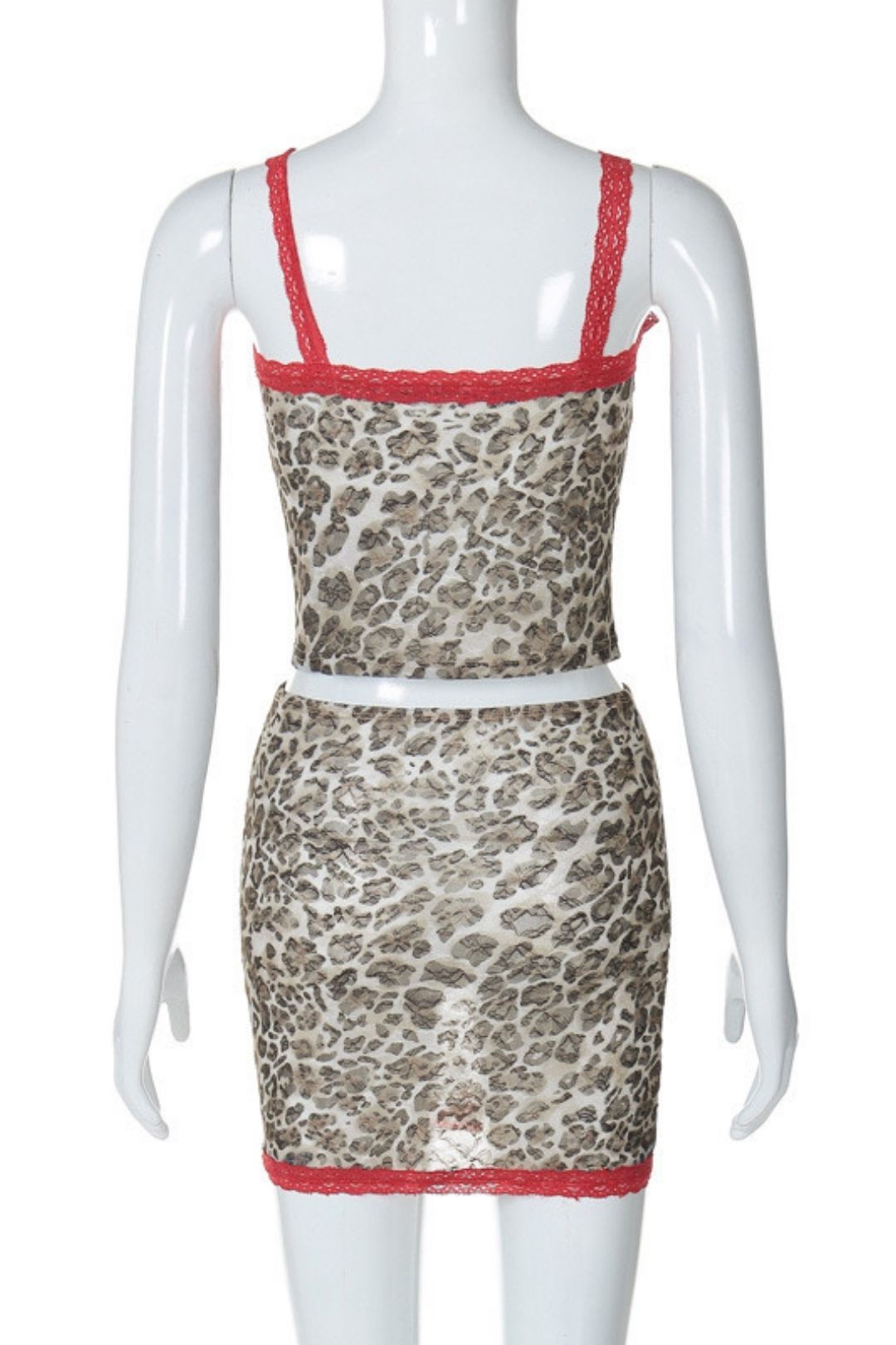 Sexy Lace Strap Tube Top Slim Skirt Suit