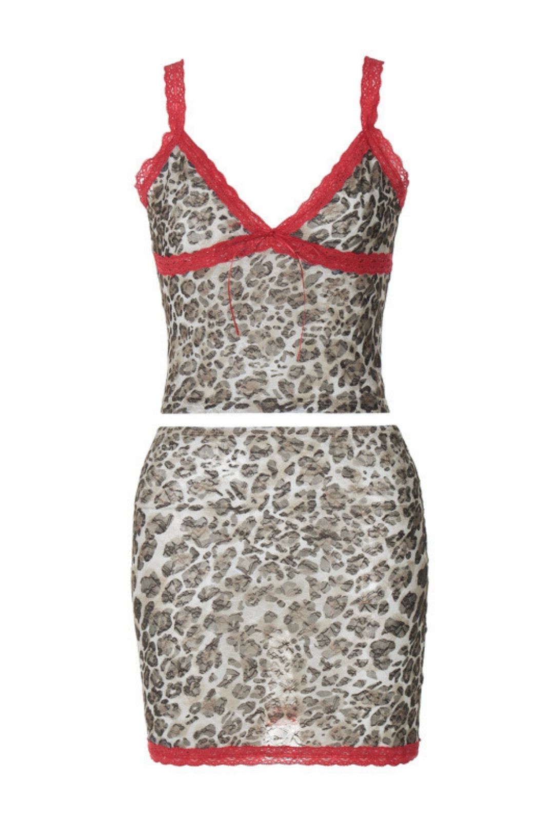 Sexy Lace Strap Tube Top Slim Skirt Suit