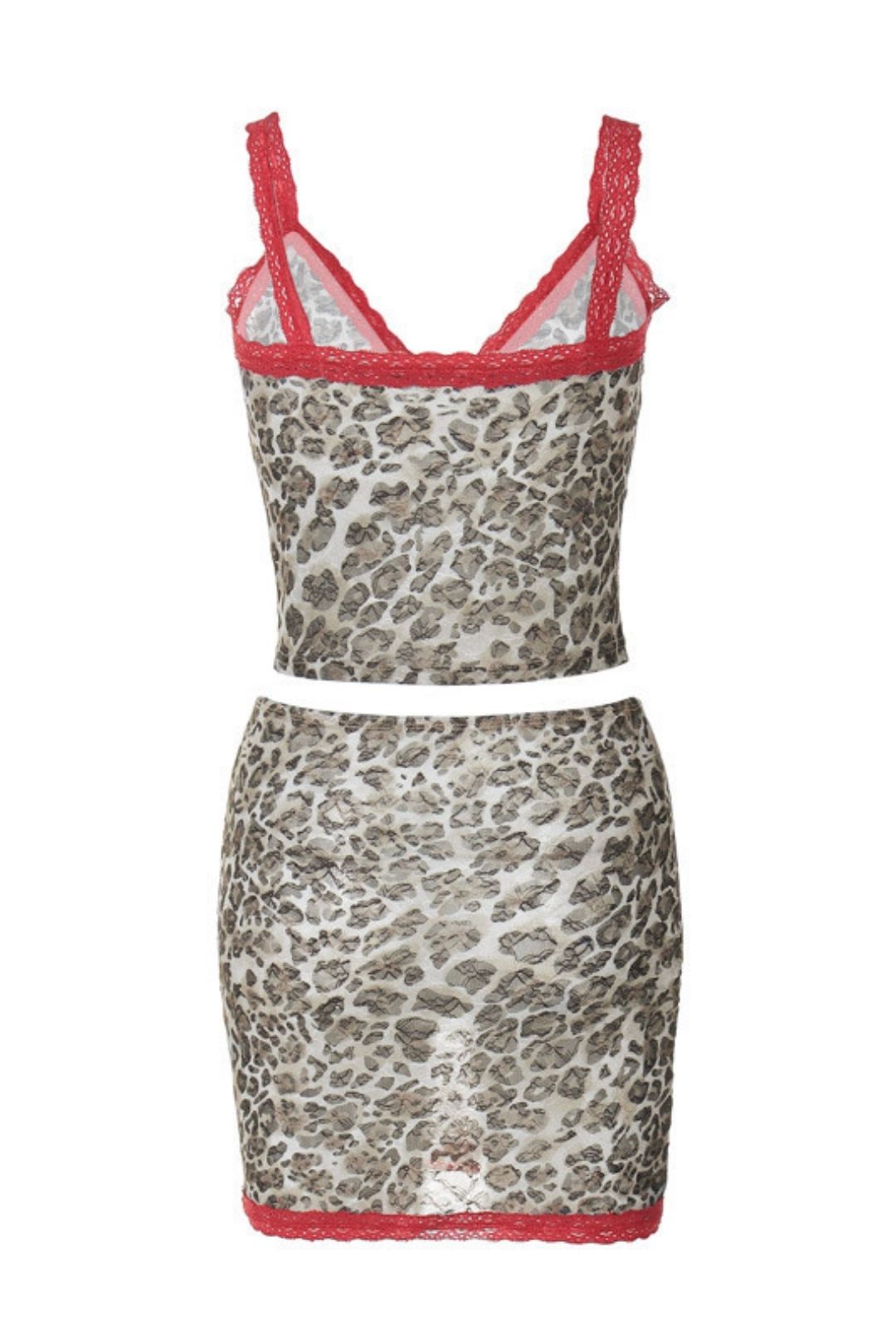 Sexy Lace Strap Tube Top Slim Skirt Suit