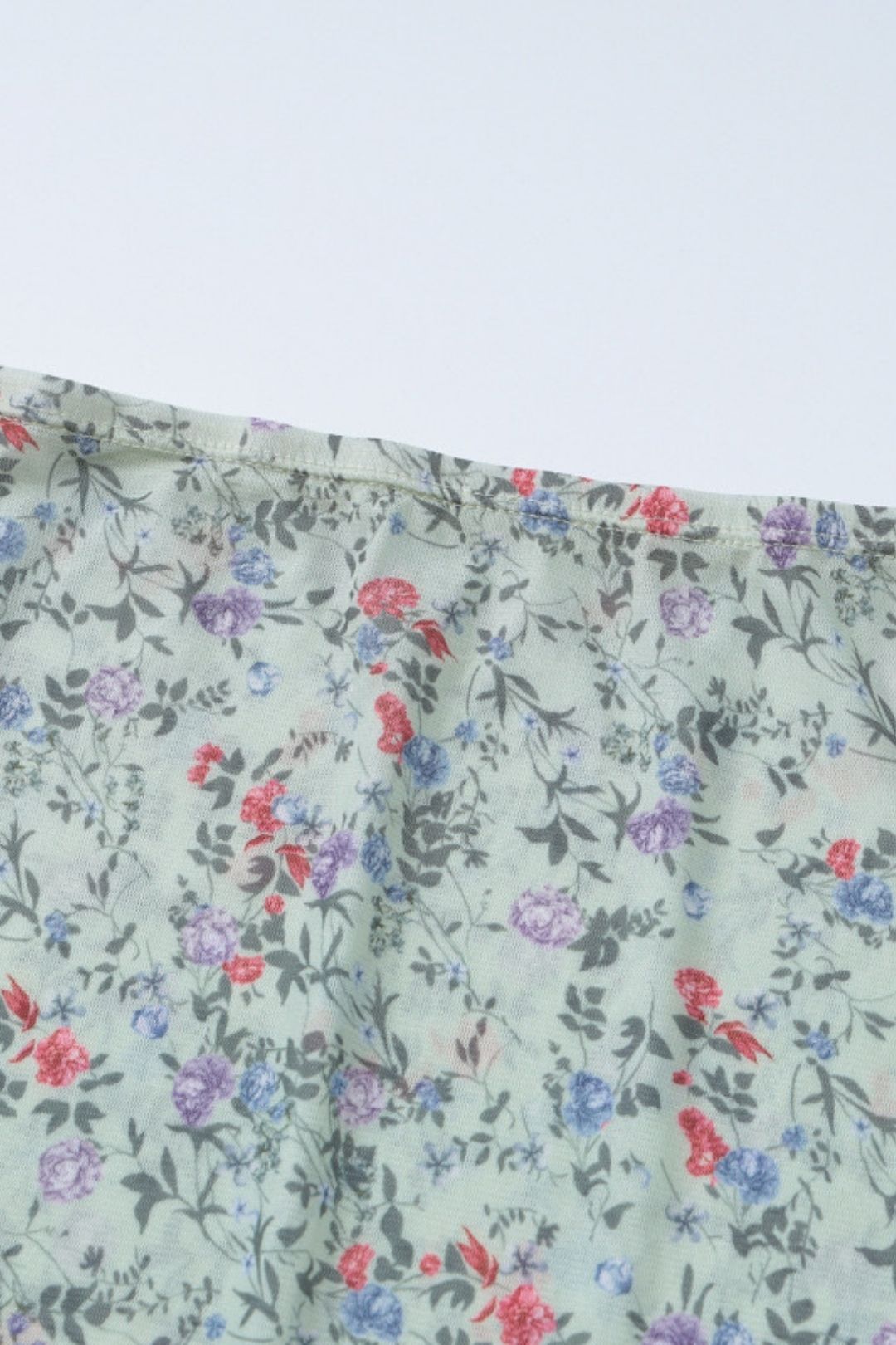 Sexy U-neck Crop Tops Slim See-through Skirt Suits