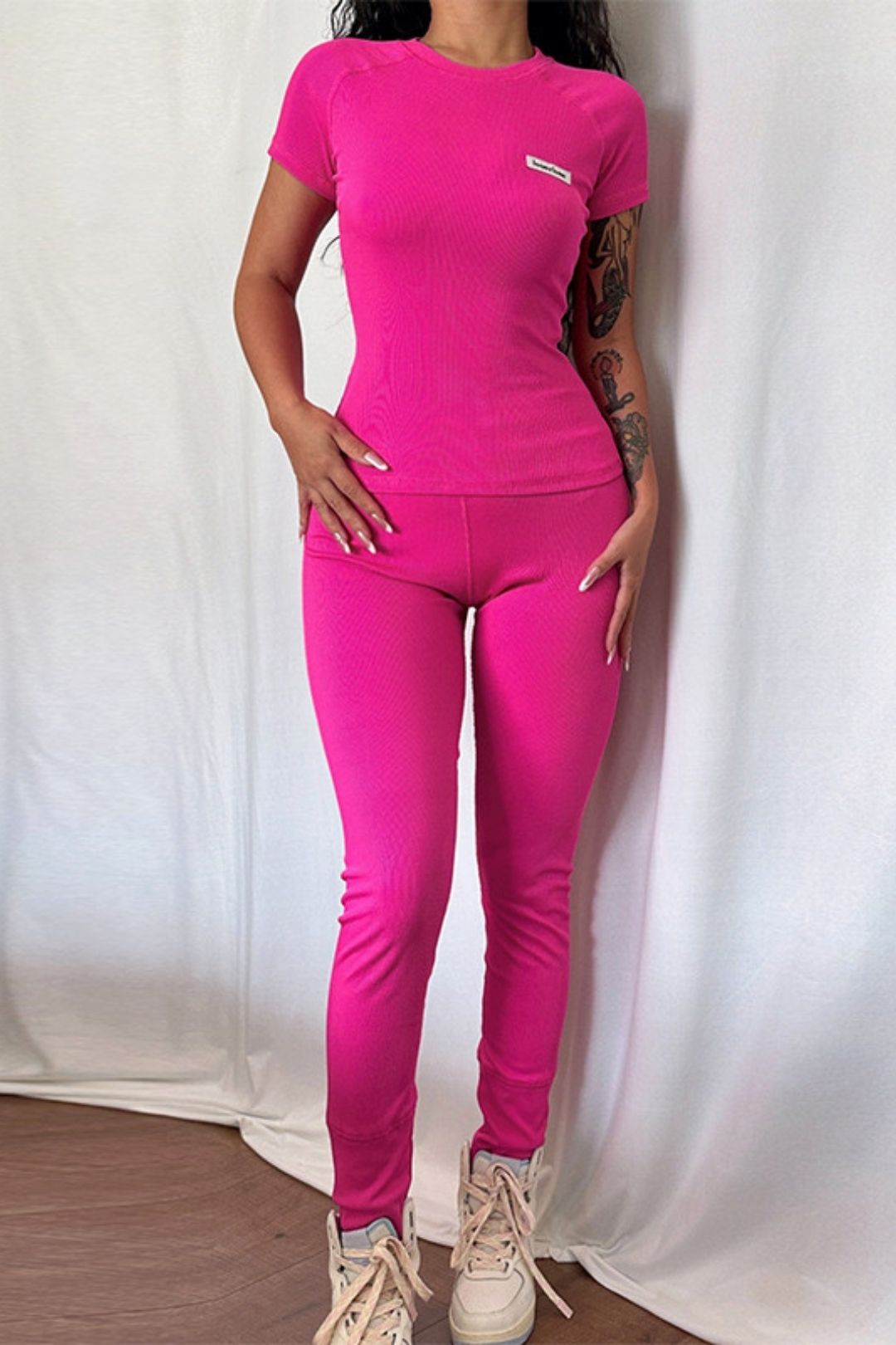 Slim-fitting Short-sleeved T-shirt Sports Yoga Pants Suit
