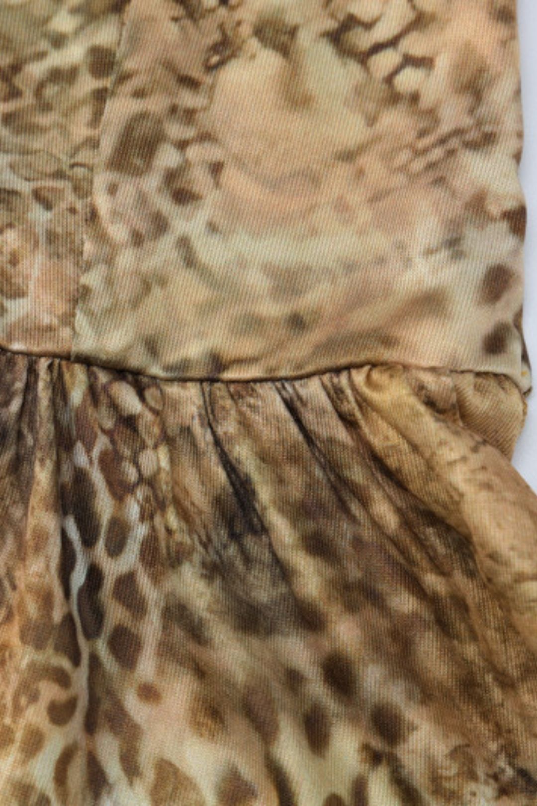 Printed Sexy Tube Top Slim Lace Up Skirt Suit