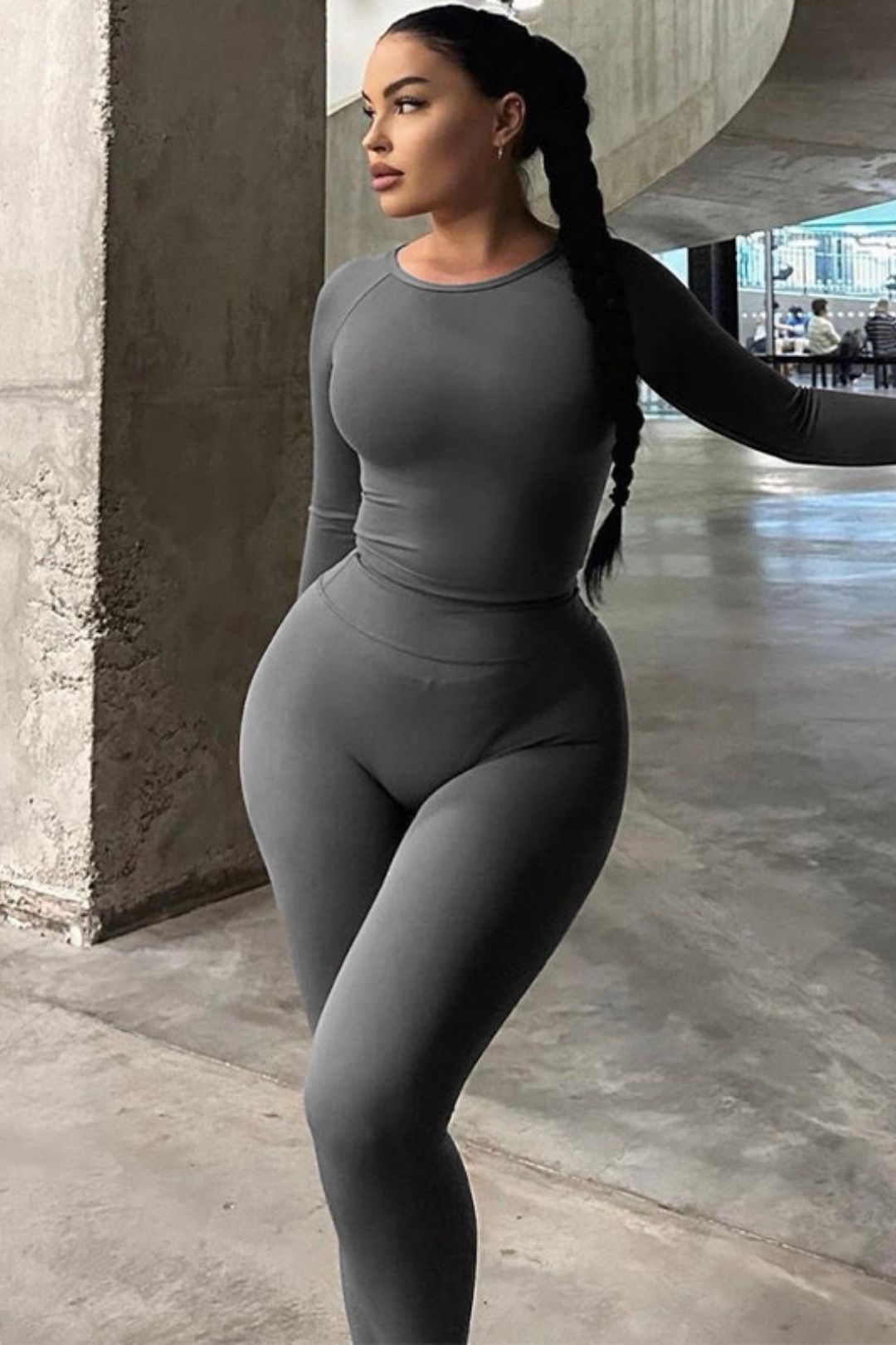 Long Sleeve Top Slim High Elastic Sports Yoga Pants Suit
