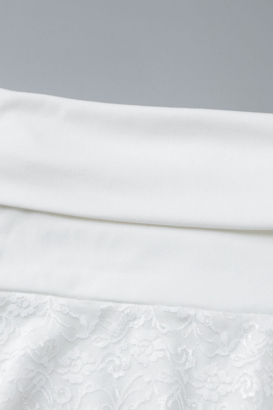 Neck Tie Tube Top Slim Fit Lace Splicing Skirt Suit