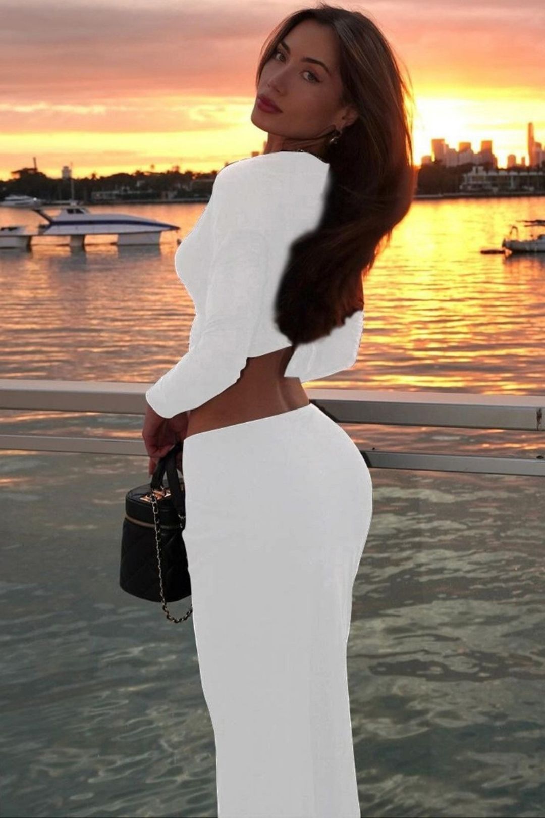 Long-sleeved Tops Slim Skirt Suit