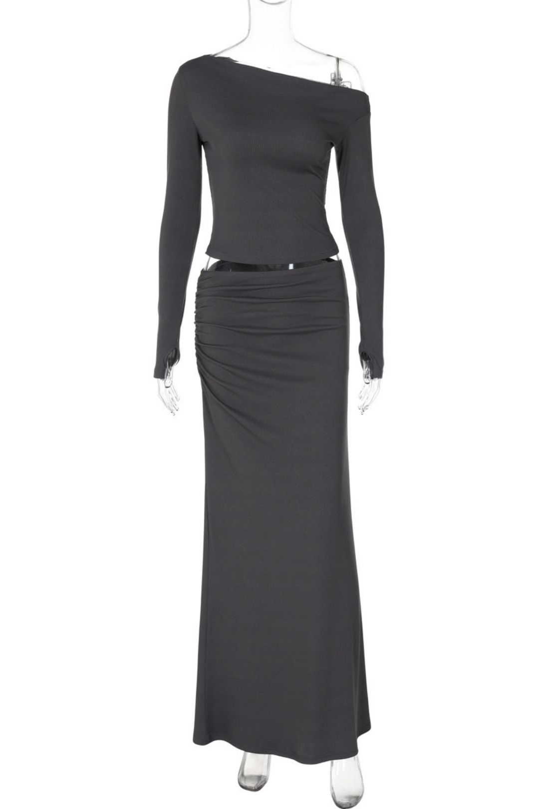 Long-sleeved Tops Slim Pleated Skirt Suits