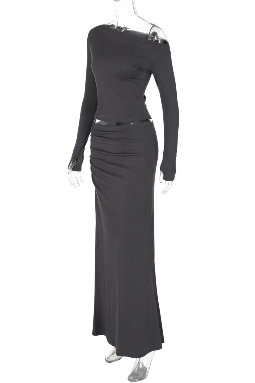 Long-sleeved Tops Slim Pleated Skirt Suits