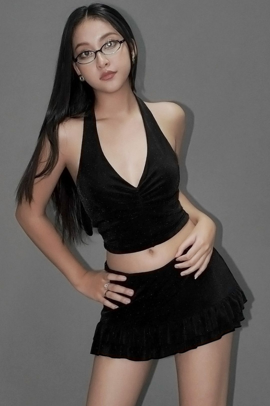 Sexy Backless Strappy Tube Top Short Lace Skirt Suit