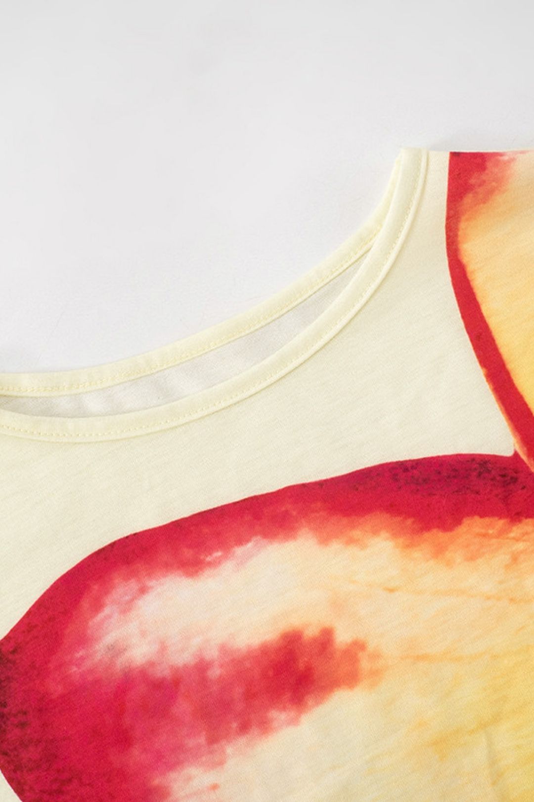 Round Neck Long-sleeved Navel Top And Half-length Skirt Printed Suit