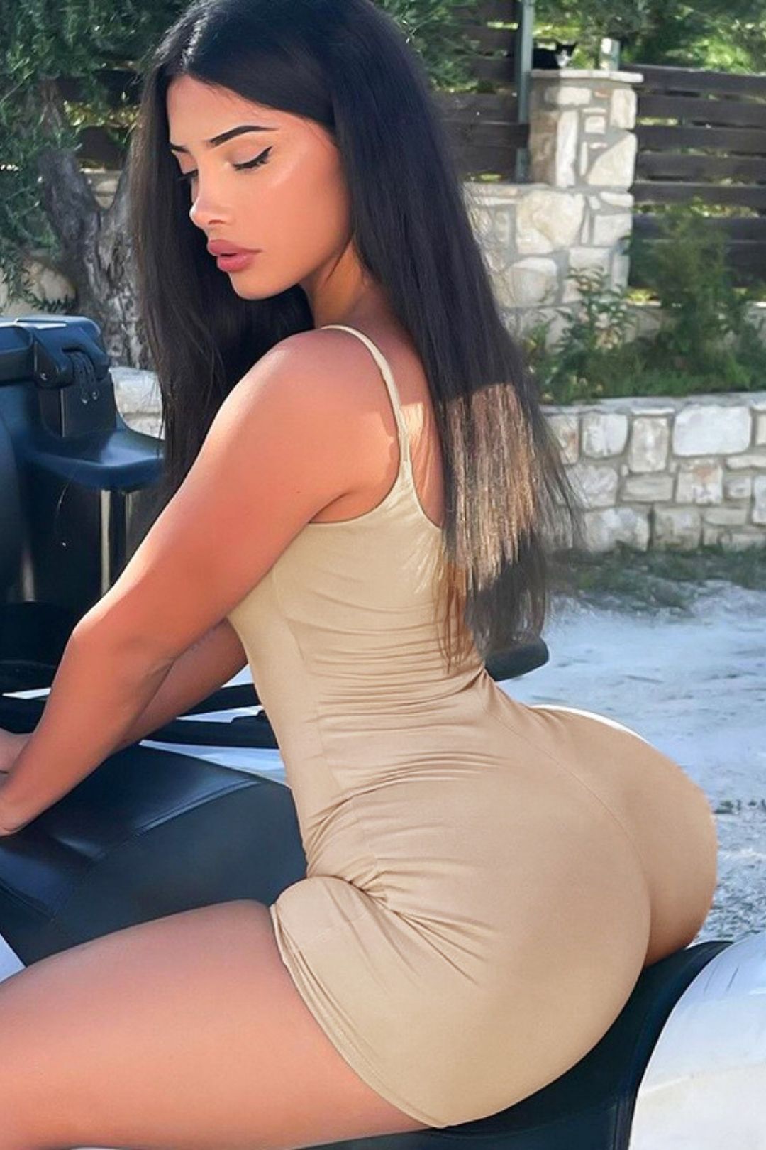 Solid Color Casual Simple Suspender Sports Tight Short Jumpsui