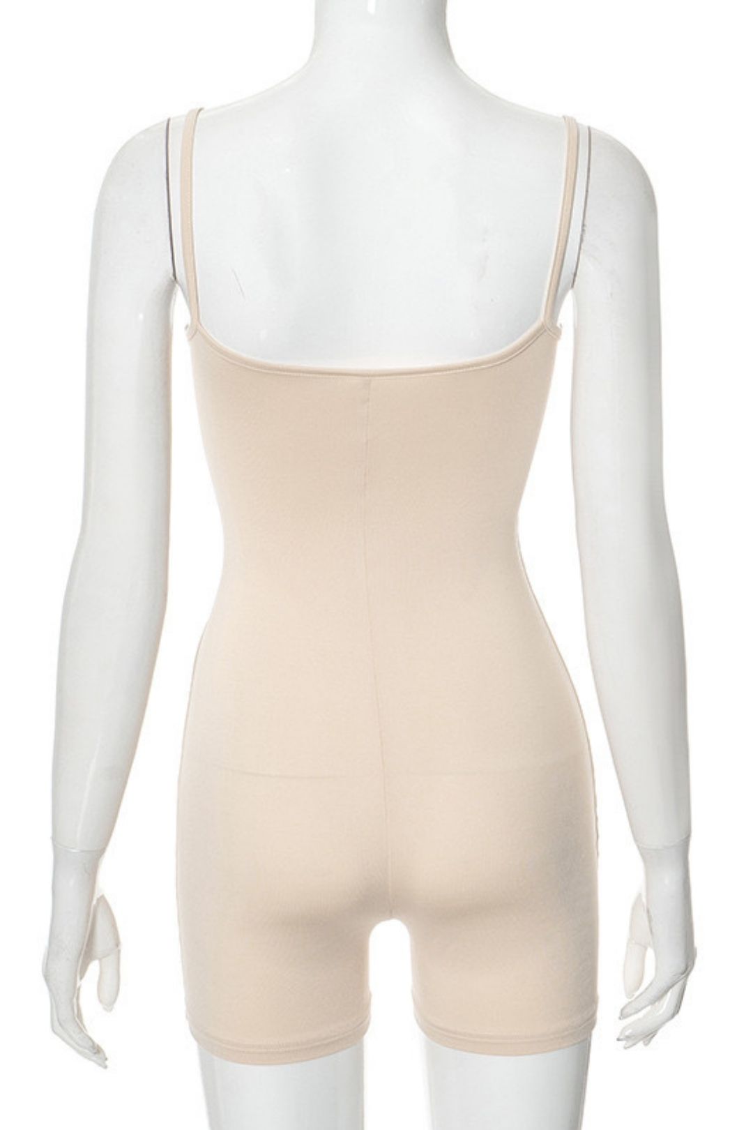 Solid Color Casual Simple Suspender Sports Tight Short Jumpsui