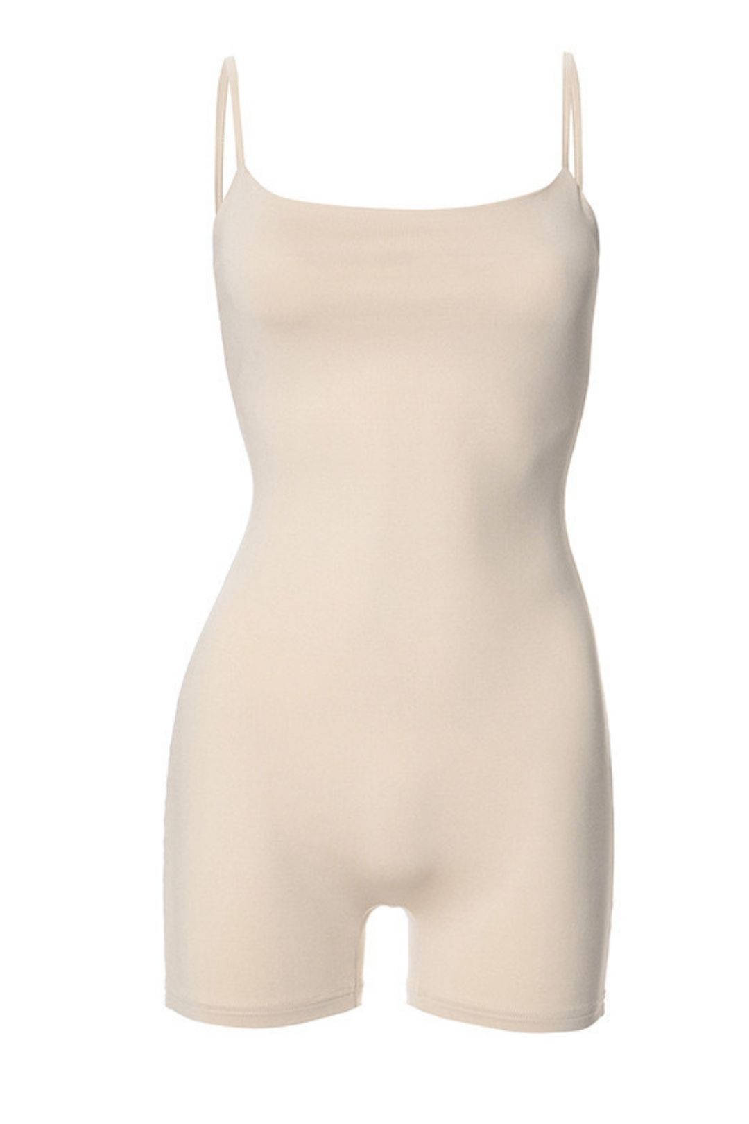 Solid Color Casual Simple Suspender Sports Tight Short Jumpsui