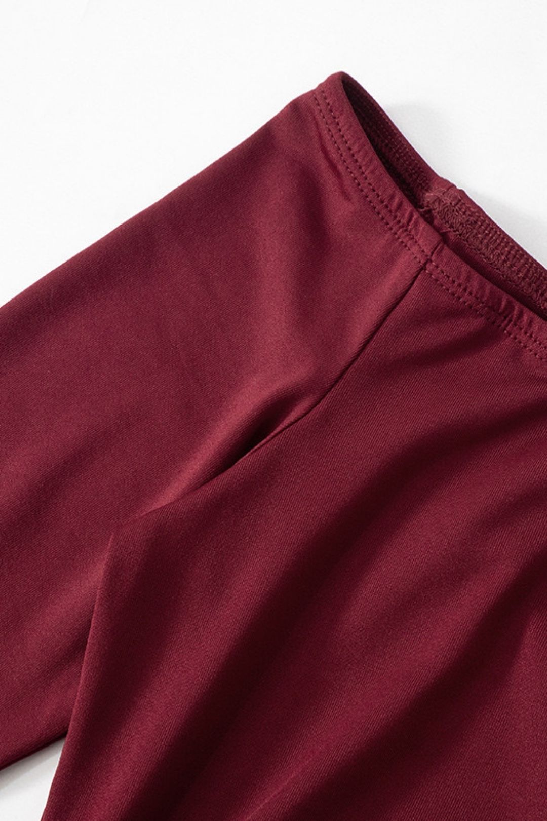 Solid Color One-shoulder Long-sleeved High-waisted Short Dress Http://detail.m.1688.com/