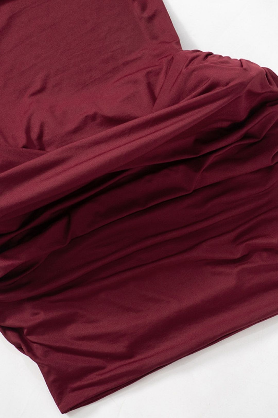 Solid Color One-shoulder Long-sleeved High-waisted Short Dress Http://detail.m.1688.com/