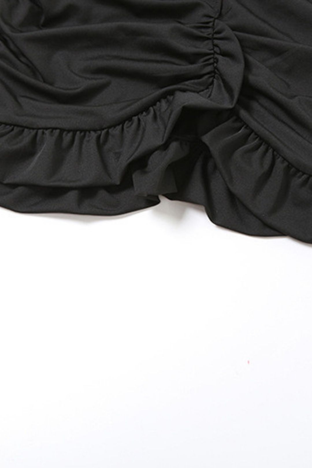 Sexy Round Neck Long-sleeved Slim Hip-covering Solid Color Dress