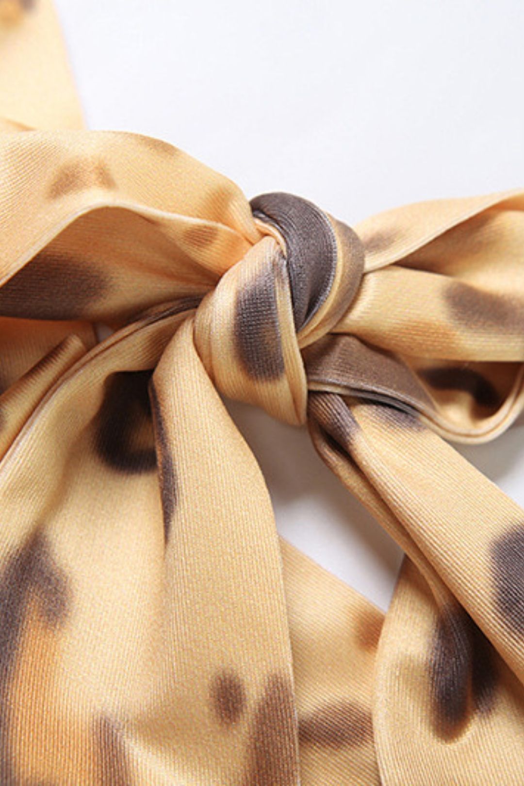 Sexy Backless Slim Fit Strappy Halterneck Irregular Leopard Print Dress