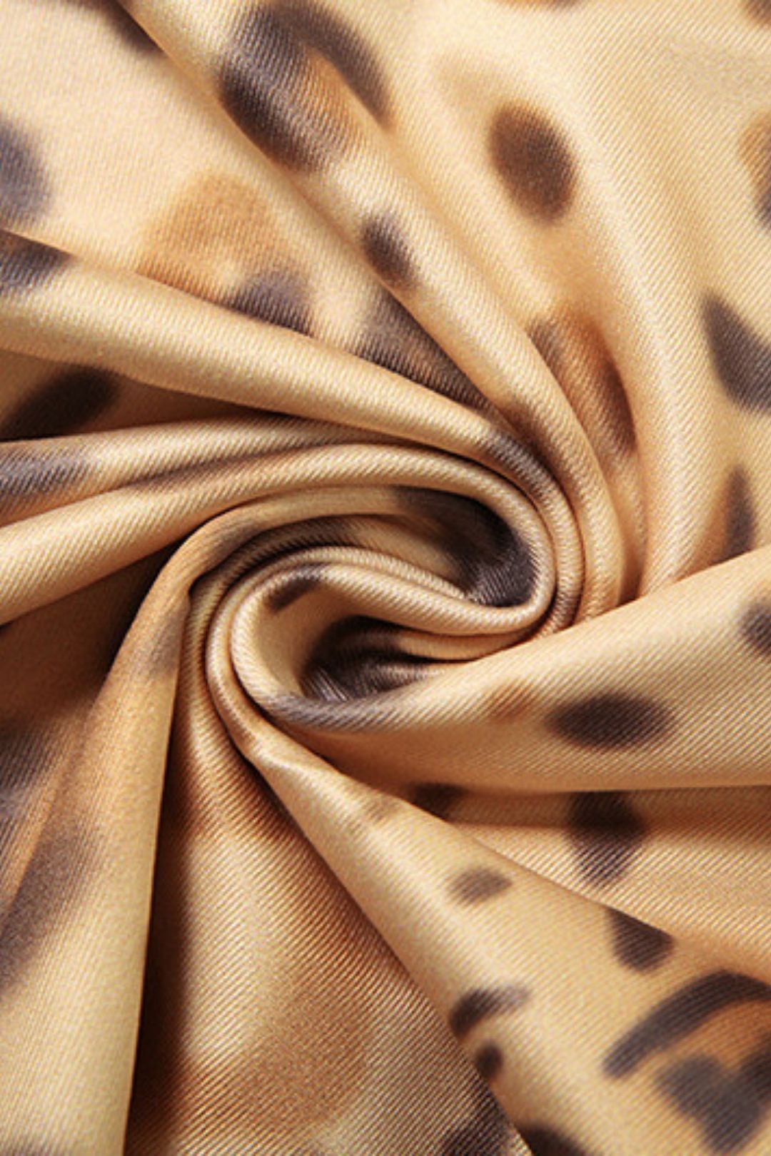 Sexy Backless Slim Fit Strappy Halterneck Irregular Leopard Print Dress