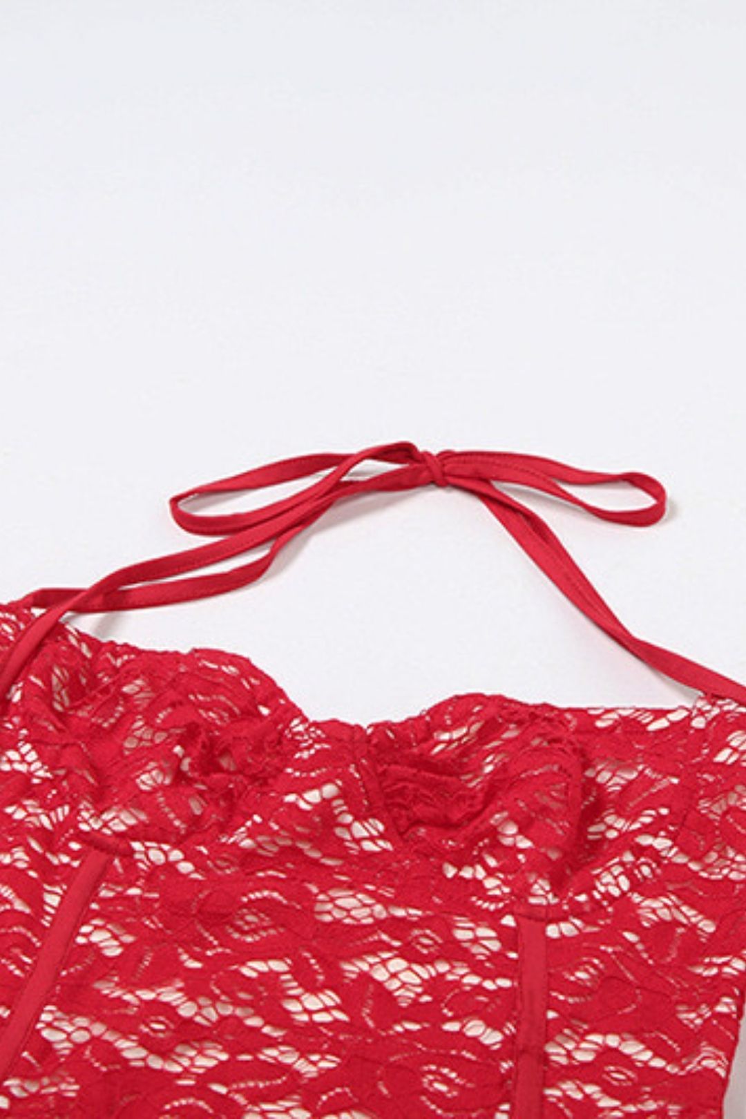 Sexy Halterneck See-through High-waisted Slim-fitting Hip Dress