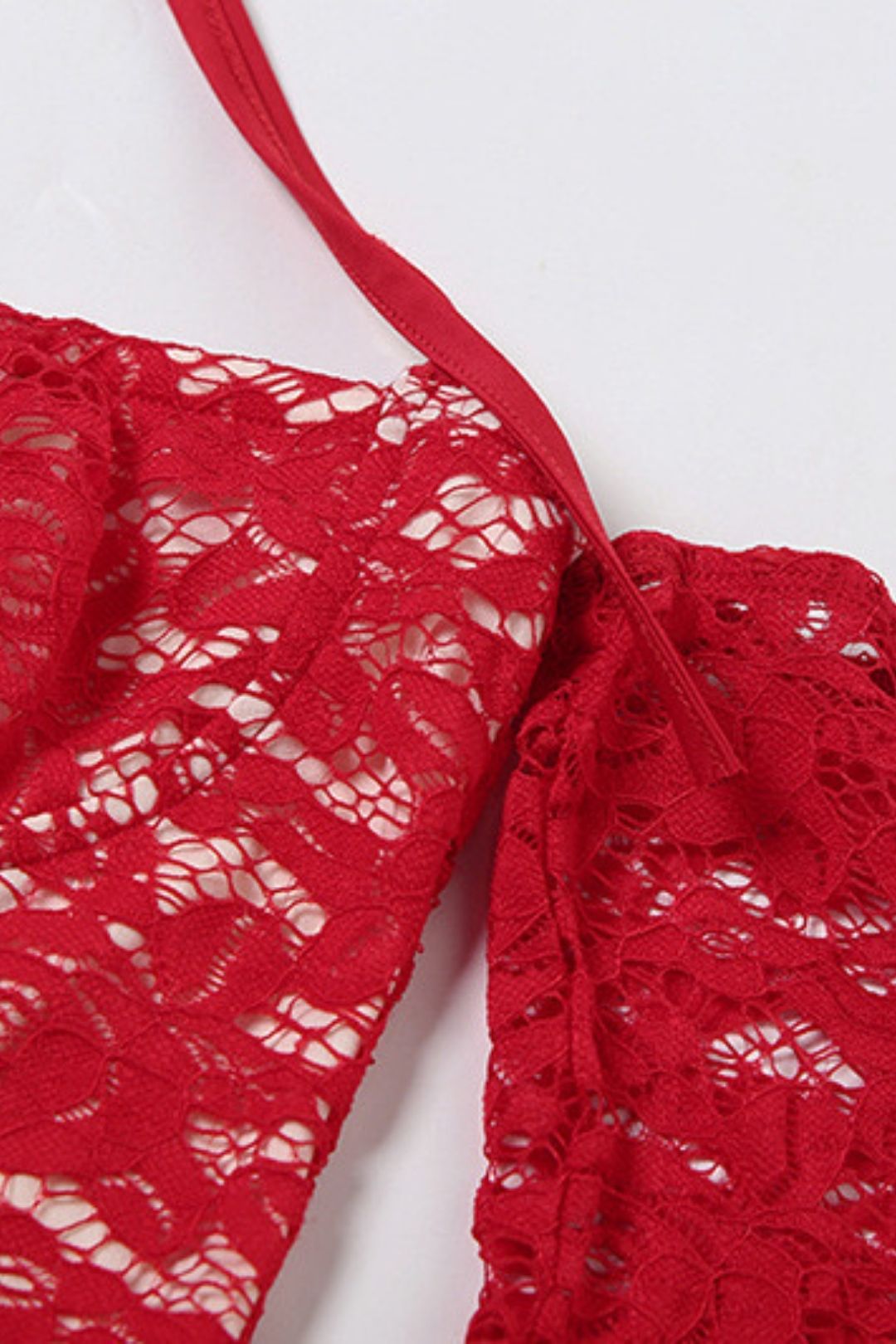 Sexy Halterneck See-through High-waisted Slim-fitting Hip Dress