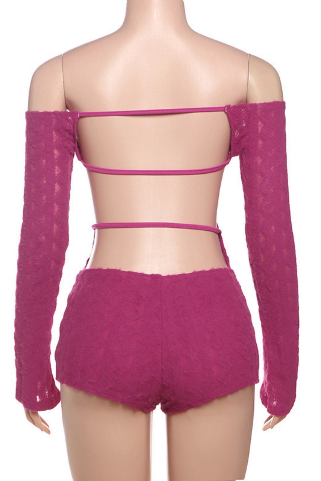 Sexy Off-shoulder Long-sleeved High-waisted Slim-fit Hip-covering Jumpsuit