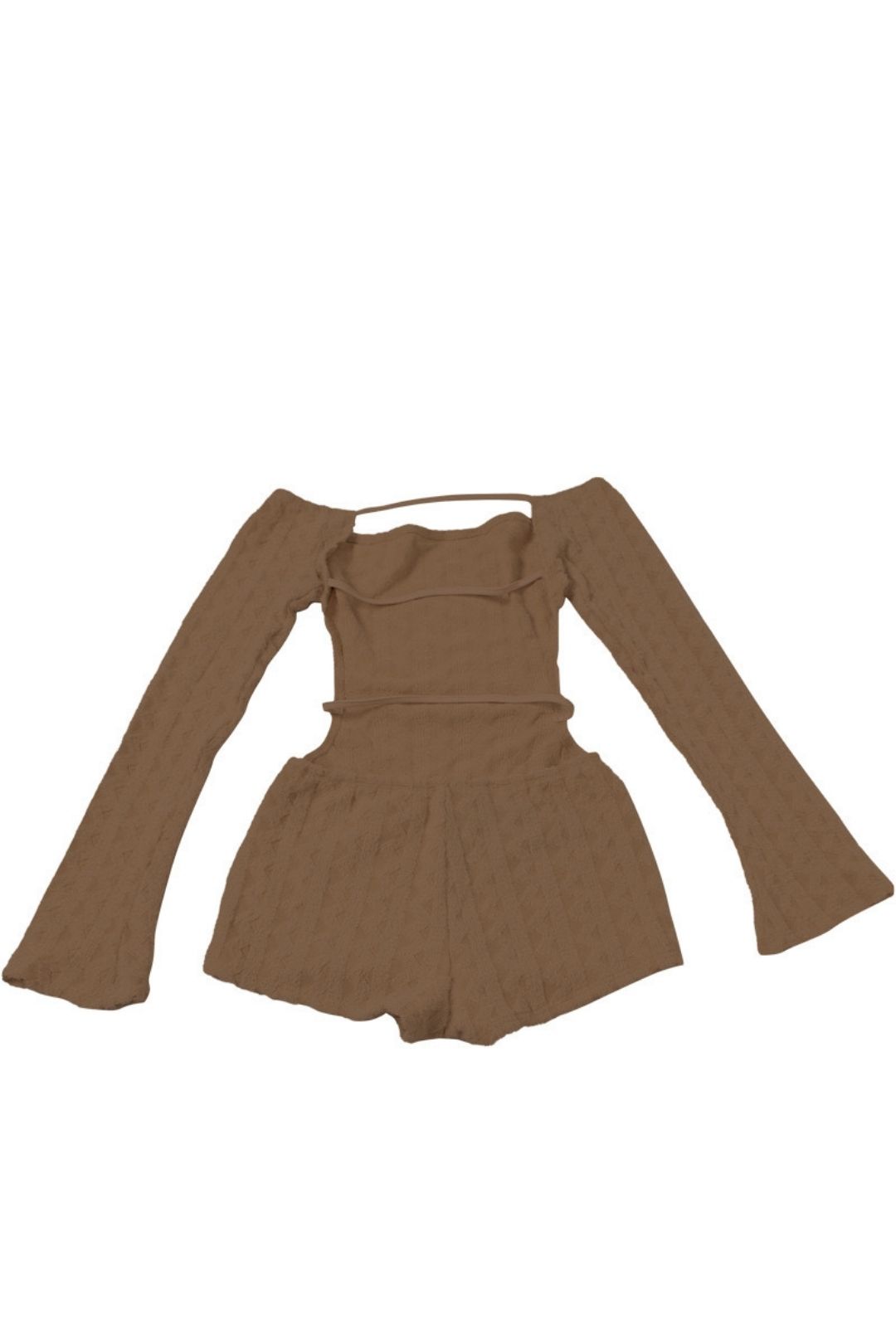 Sexy Off-shoulder Long-sleeved High-waisted Slim-fit Hip-covering Jumpsuit