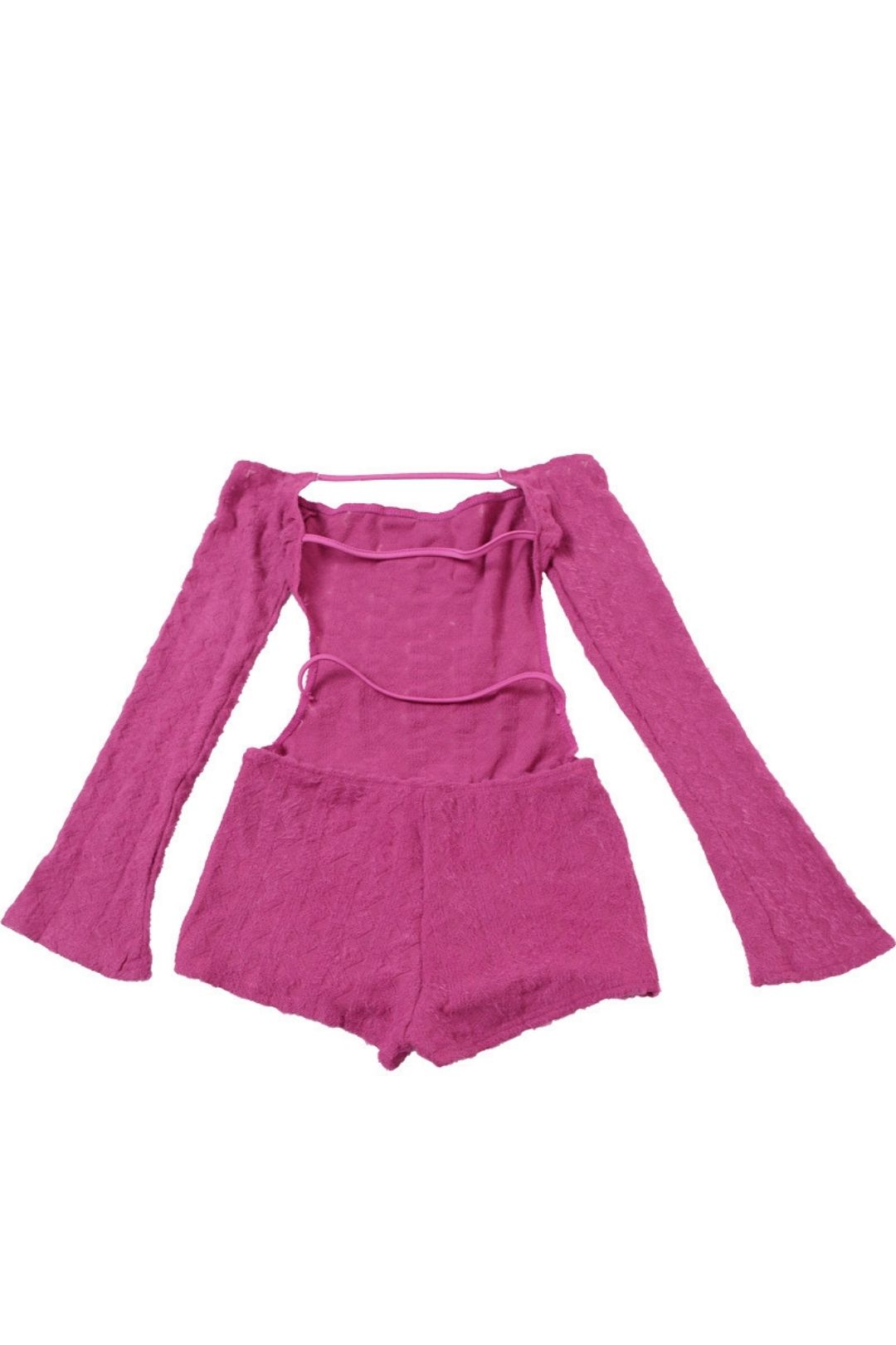 Sexy Off-shoulder Long-sleeved High-waisted Slim-fit Hip-covering Jumpsuit