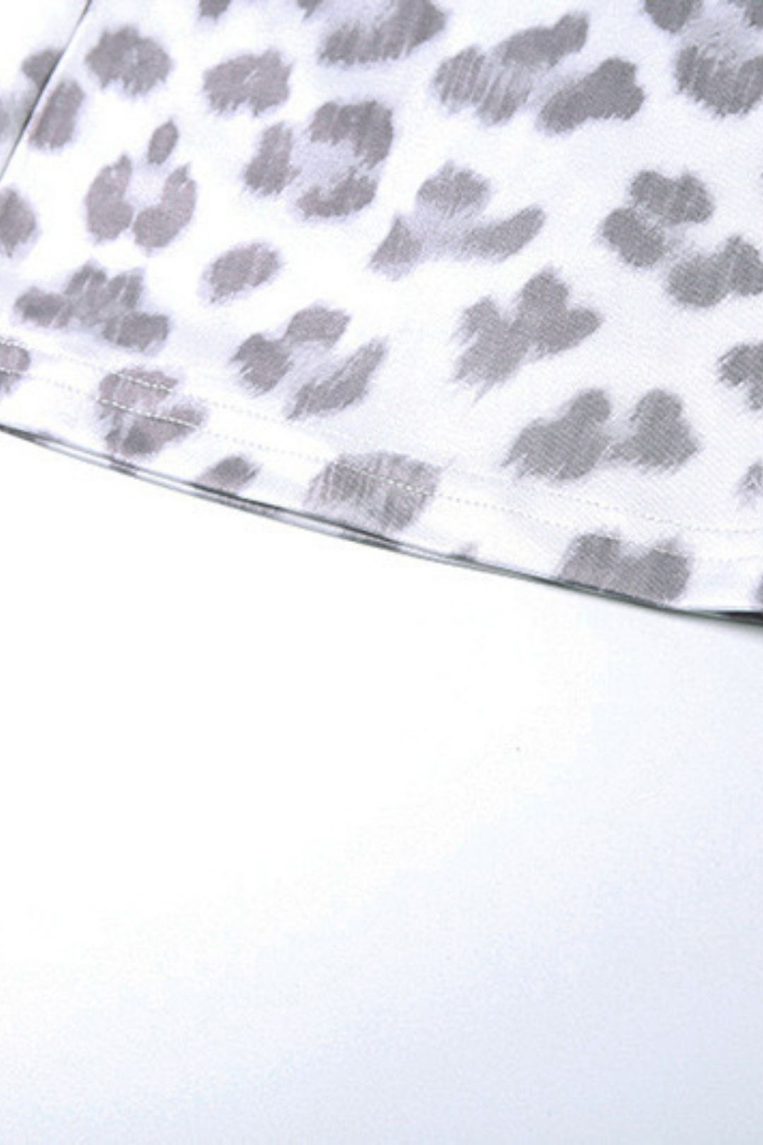 Printed Hooded Cardigan Top Leopard Print High Waist Tight Trousers Suit