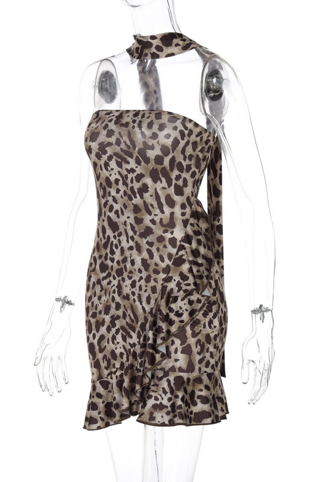 Sexy Hot Girl Printed Tube Top Ruffle