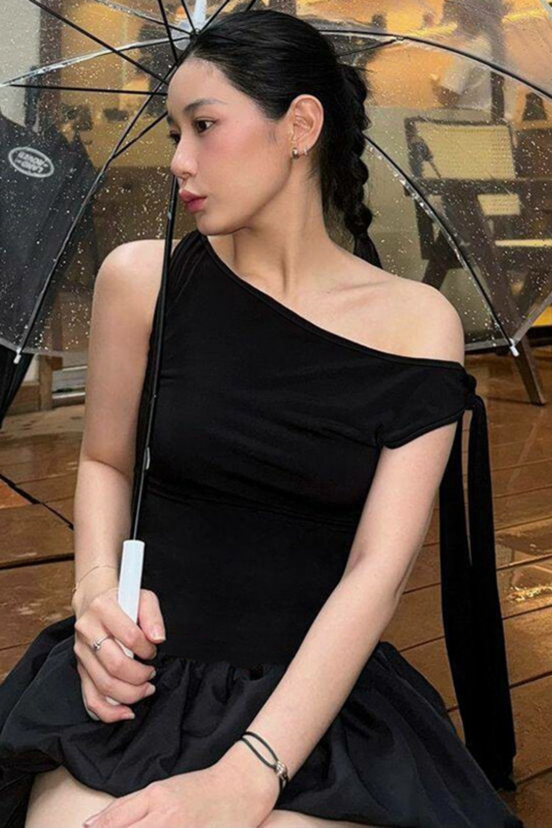 Lace-up Jumpsuit Slim Pleated Skirt Sui