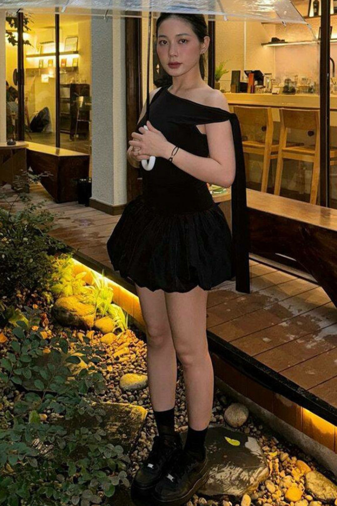 Lace-up Jumpsuit Slim Pleated Skirt Sui